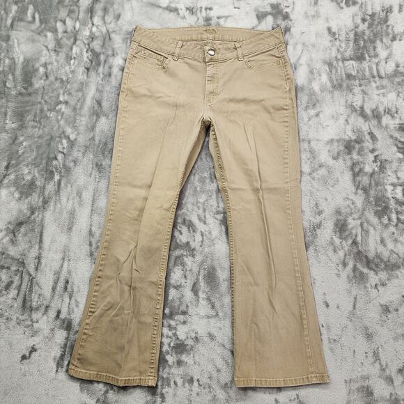 Vintage Lee Riders Jeans Womens 16P PETITE Tan Mid Rise Bootcut Stretch Denim - Picture 1 of 13